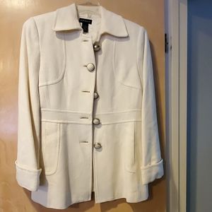Winter white dress coat